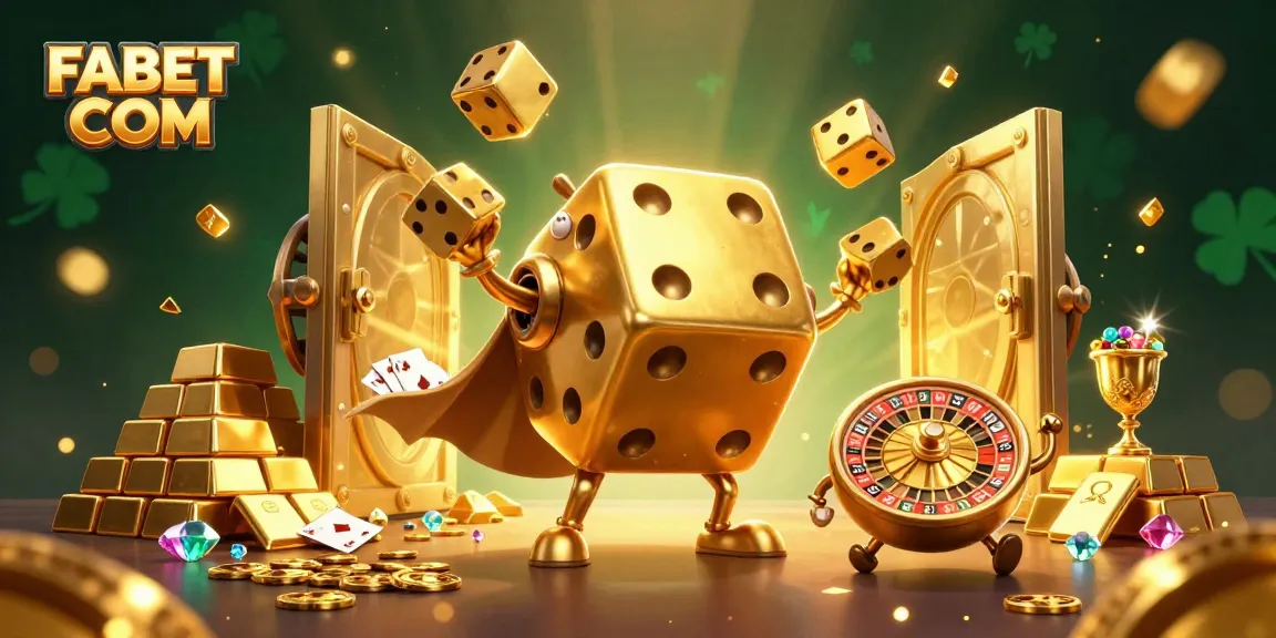 Engage with exciting casino action featuring FABET COM's vibrant 3D golden characters and treasures.